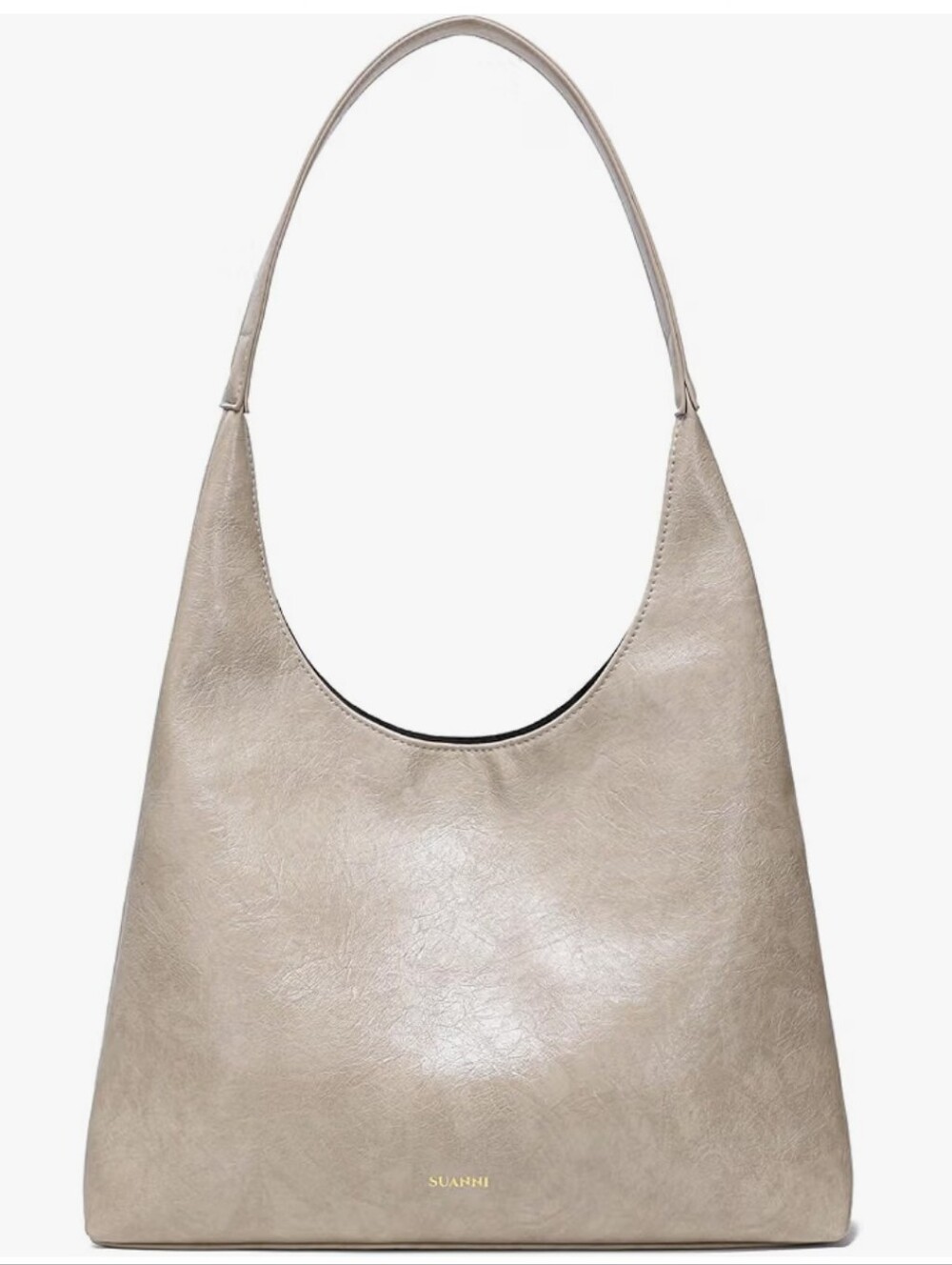 Slouchy Shoulder Bag, Vegan Leather